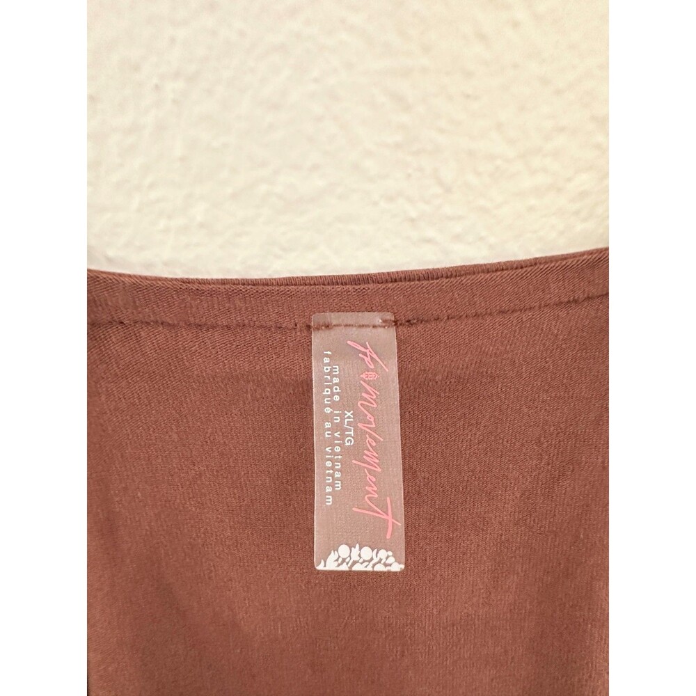 Free People Movement Hot Shot Mini Dress Unitard Lined Brown Women's XL X-Large - Picture 3 of 9